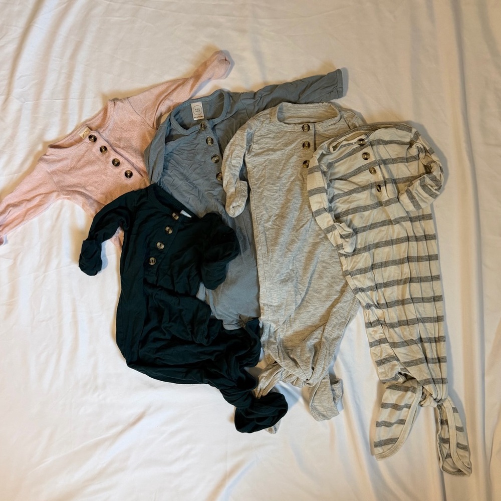 Lou Lou & Company Newborn Knotted Gowns